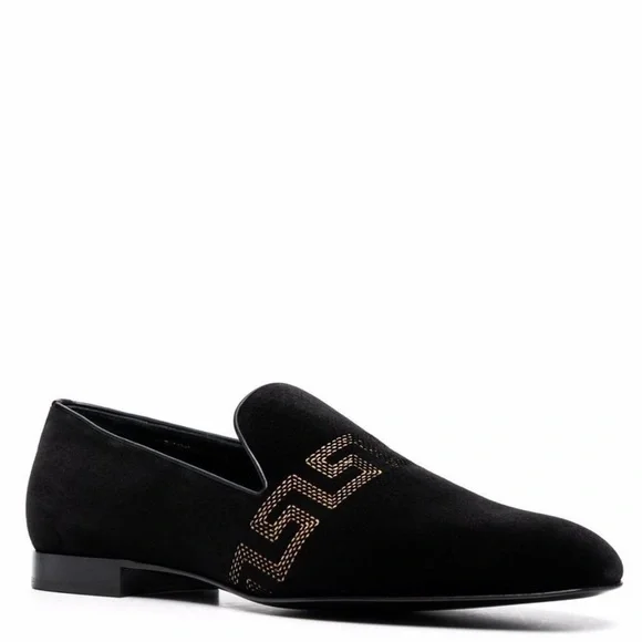 Versace | Shoes | Versace Mens La Greca Velvet Slip On  display picture 3